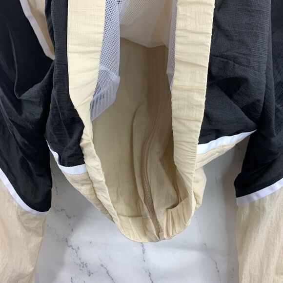 Zyia Cropped sweater L women's Beige Block lightweight windbreaker Gym Chic - Picture 7 of 10